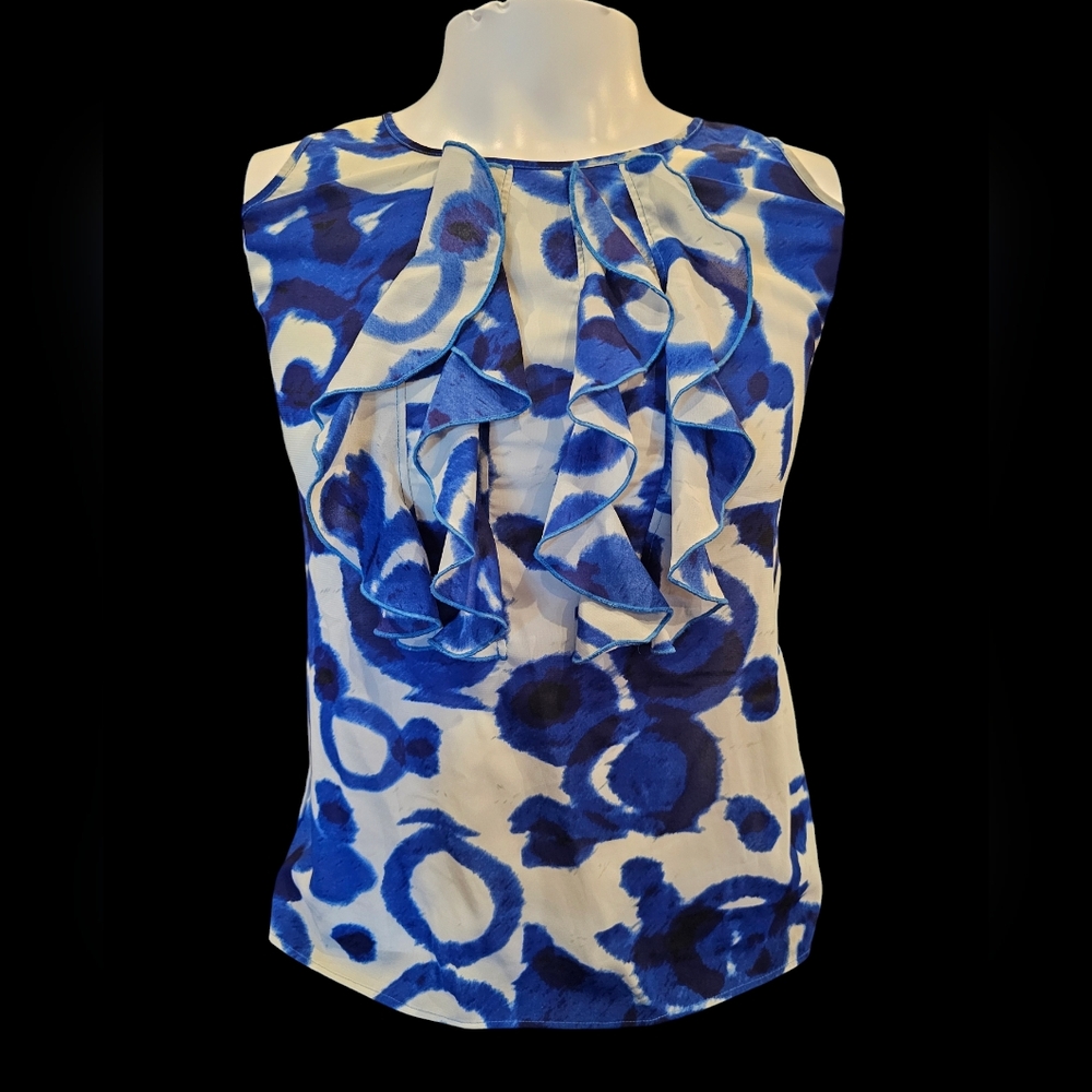 Women's Outback Red Blue And White Sleeveless‎ Top Size Small